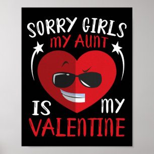 Schattige groot hart gezicht sorry meisjes mijn ta poster