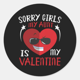 Schattige groot hart gezicht sorry meisjes mijn ta ronde sticker