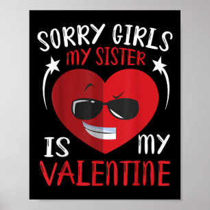 Schattige groot hart gezicht sorry meisjes mijn zu poster