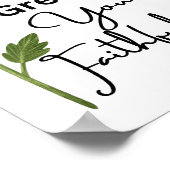 Schattige groot is uw trouw Christelijk citaat Poster (Hoek)