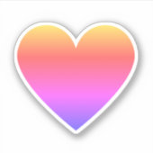 Schattige groot kleurrijk ombre hart sticker (Voorkant)