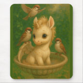 Schattige, grootoogig, baby unisus, pegasus eenhoo muismat (Voorkant)