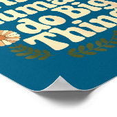 Schattige Groovy Helpende Kleine Mensen Groot Poster (Hoek)