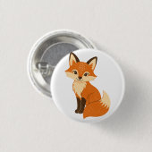 Schattige Groovy Herfst Vos Ronde Button 3,2 Cm (Voorkant /achterkant)