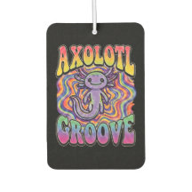Schattige Groovy Hippie Axolotl Retro 70s Regenboo