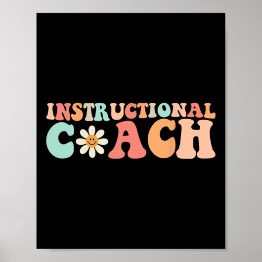 Schattige Groovy Instructie Coach Crew Retro Terug Poster (Voorkant)