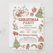 Schattige Groovy kerstfeest Kaart (Voorkant)