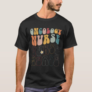 Schattige groovy oncologieverpleegster RN ICU SE k T-shirt