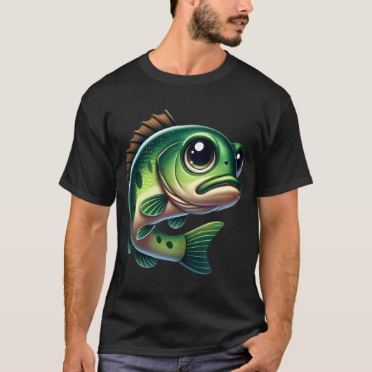 Schattige grote baars vis t-shirt (Voorkant)