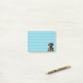 Schattige Grote Hond Puppy Post-it® Notes (Op bureau)