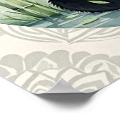 Schattige grote mollige panda in een lotushouding poster (Hoek)