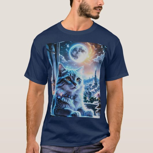 Schattige grote stad kitten t-shirt (Voorkant)