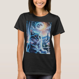 Schattige grote stad kitten t-shirt