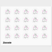 Schattige grote zus ronde sticker (Vel)