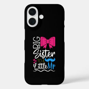 Schattige grote zus voor een kleine meneer voor ni iPhone 16 hoesje