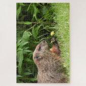 Schattige Groundhog-ploegenvloeren Jigzaag Puzzle Legpuzzel (Verticaal)