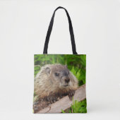 Schattige Groundhog Woodchuck Tote Bag (Voorkant)