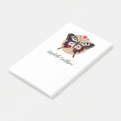 Schattige  Grunge vlinder en harten Voeg naam toe Post-it® Notes (Schuin)