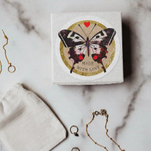 Schattige  Grunge vlinder hart gemaakt met liefde