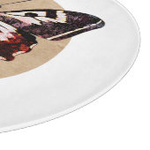 Schattige Grunge Vlinder & Hart Monogrammed Snijplank (Hoek)