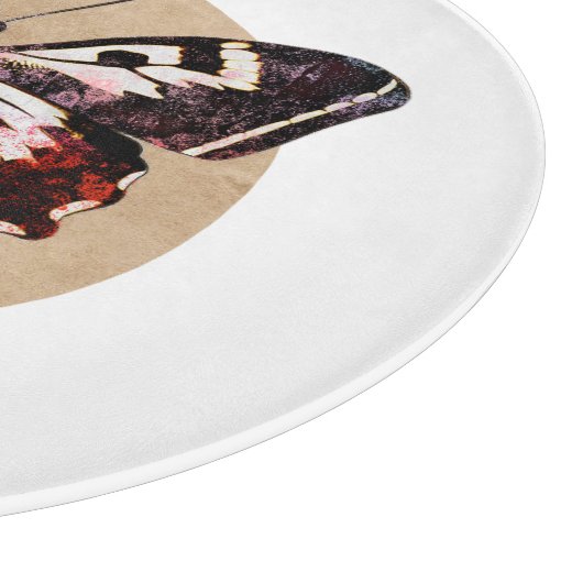 Schattige Grunge Vlinder & Hart Monogrammed Snijplank (Hoek)