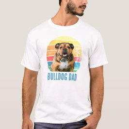 Schattige Grungy Vintage Vervallen Bulldog of Jouw T-shirt