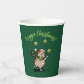 Schattige Guinea Pig Veggie Kerst! kiemjongleur Papieren Bekers (Voorkant)
