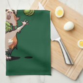 Schattige Guinea Pig Veggie Kerst! kiemjongleur Theedoek (Quarter Fold)