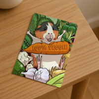 Schattige Guinee Pig 100% Veggie Wortel Cartoon