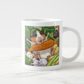 Schattige Guinee Pig 100% Veggie Wortel Cartoon Grote Koffiekop (Rechts)