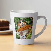 Schattige Guinee Pig 100% Veggie Wortel Cartoon Latte Mok