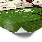 Schattige Guinee Pig 100% Veggie Wortel Cartoon Perfect Poster (Hoek)