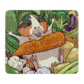 Schattige Guinee Pig 100% Veggie Wortel Cartoon Snijplank (Voorkant)