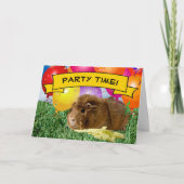 Schattige Guinee Pig Kinderverjaardagsfeestje Ball (Voorkant)