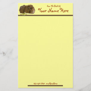 Schattige Guinee-Varkens Eatselderij Fotografie Briefpapier