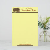 Schattige Guinee-Varkens Eatselderij Fotografie Briefpapier (Staand voorkant)