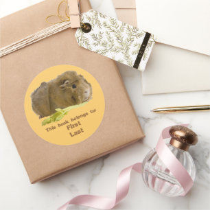 Schattige Guinee-Varkens Eatselderij Fotografie Ronde Sticker