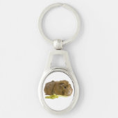 Schattige Guinee-Varkens Eatselderij Fotografie Sleutelhanger (Voorkant)