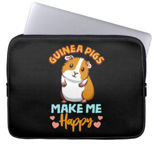 Schattige Guinee Varkens maken me gelukkig Laptop Sleeve