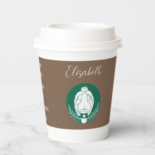 Schattige Guinee Varkenspapier Cup Papieren Bekers (Achterkant)