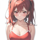 Schattige Gym Anime Meisje, Yasutake Kohaku Sticker (Voorkant)