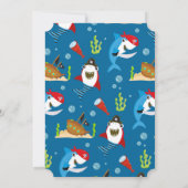 Schattige haaien, blauwe rug kaart (Achterkant)