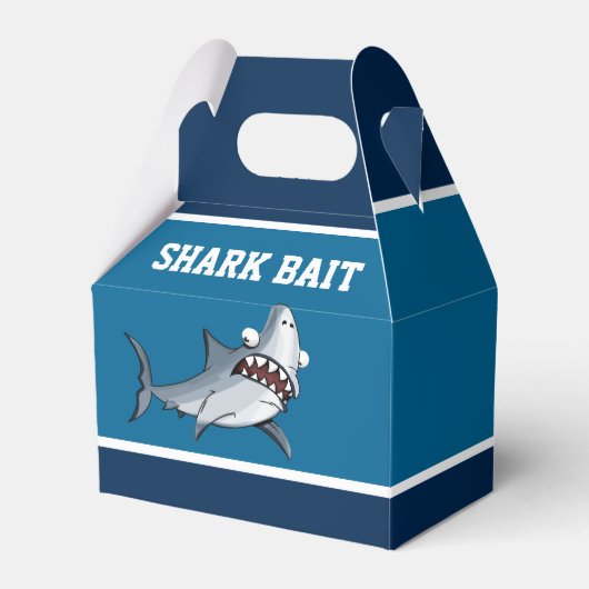 Schattige haaienaas verjaardagsfeestje bedankdoosjes (Voorkant Zijde)