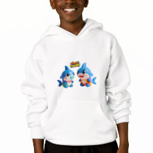 Schattige Haaienfamilie 3D Cartoon Karakter Kawaii