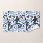 Schattige haaienpatroon Badhanddoekset Bad Handdoek (Handdoek)