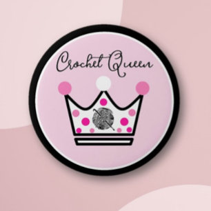 Schattige Haak Koningin Gift Ronde Button 5,7 Cm