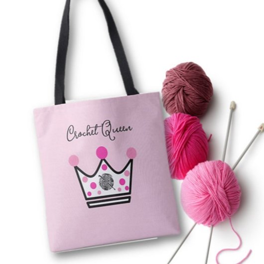Schattige Haak Koningin Gift Tote Bag