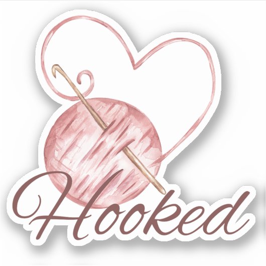 Schattige haakwerk sticker (Voorkant)