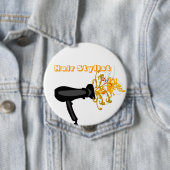 Schattige haardroger bloemen bloemen bloemen ronde button 4,0 cm (In situ)