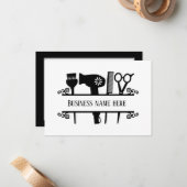 schattige haarstaartstylist voor elk doel notitiekaartje (Voorkant / Achterkant in situ)